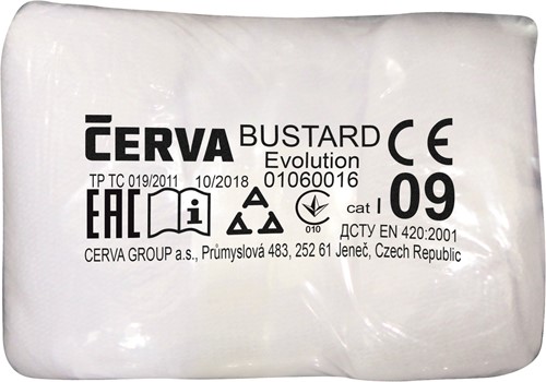 CERVA 01060016 BUSTARD Evo Handschoen kat+PVC dots