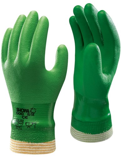 Showa 600 PVC Werkhandschoenen - Groen